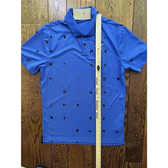 Nike Dri-Fit Tour Icon Polo All Over Print Royal Blue FQ0426-405 Mens Small NWT - Picture 4 of 6